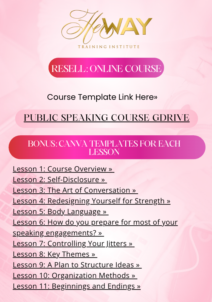 Resell: Public Speaking Course