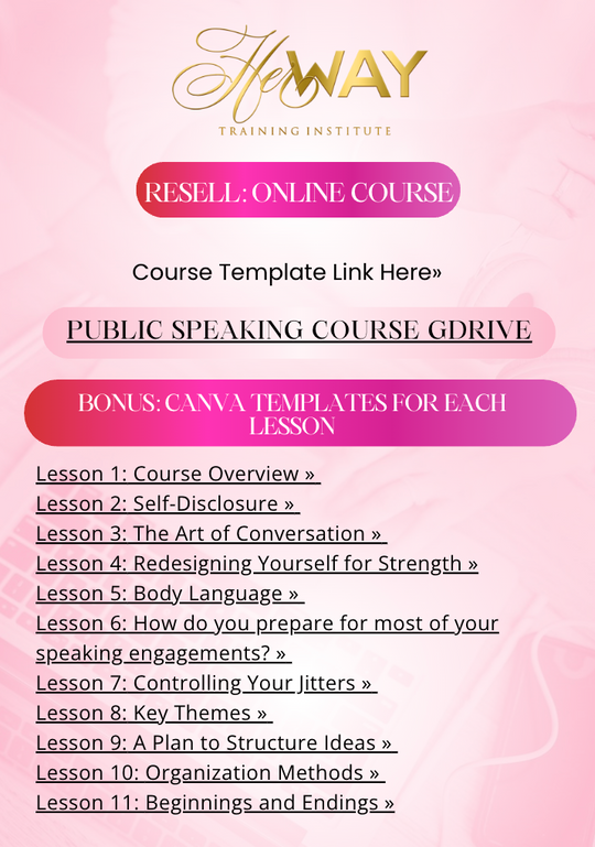 Resell: Public Speaking Course