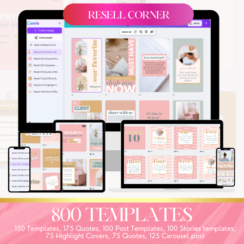 Resell: 800 Templates